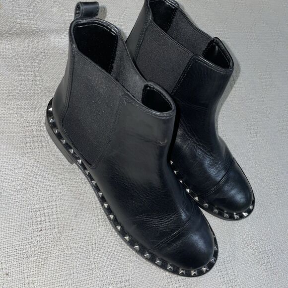 Schutz Women’s Ankle Boots Size 8B Black Leather Going Out Party Fun - Picture 1 of 12